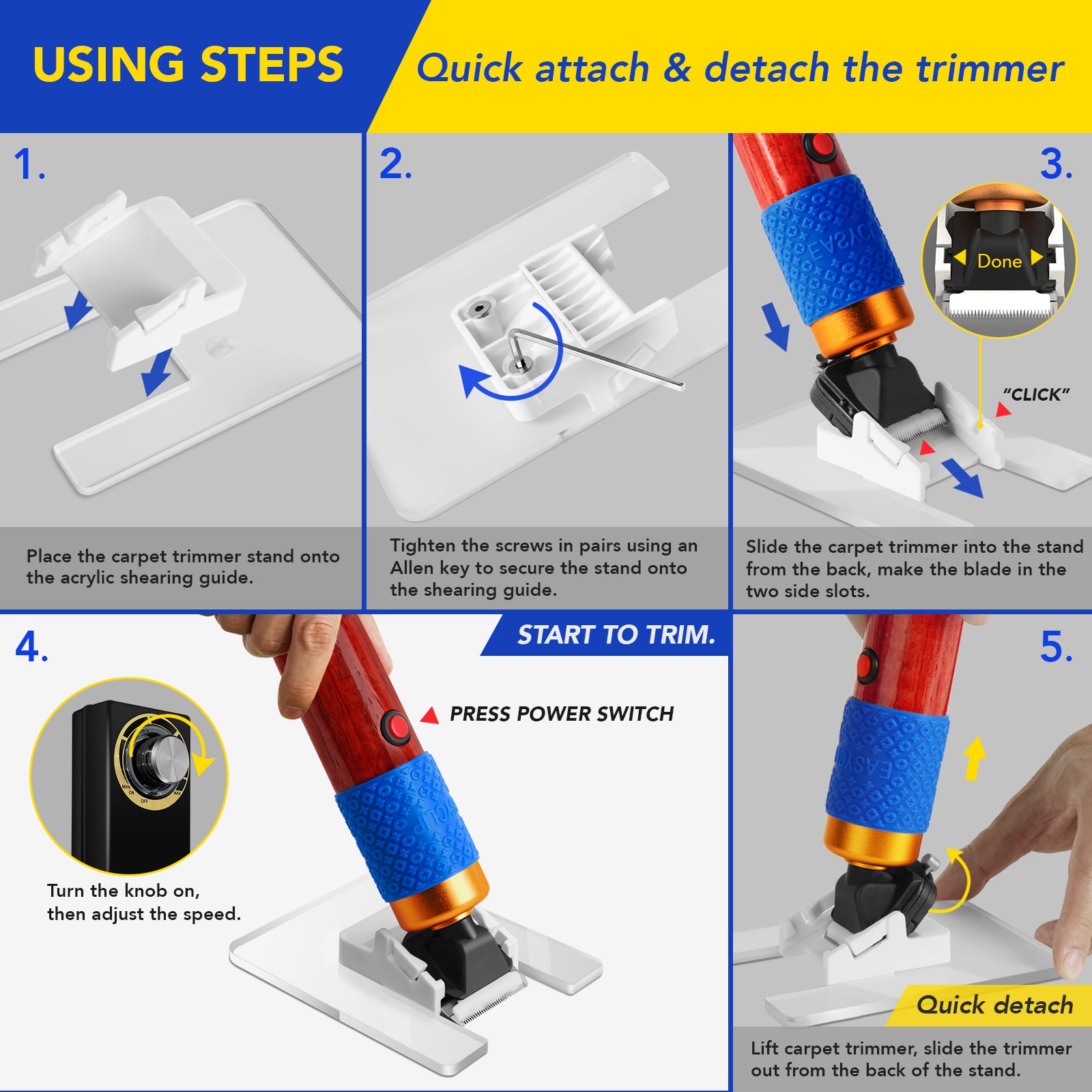 Carpet Trimmer Guide for Rug Tufting Solid Wood Acrylic Carpet