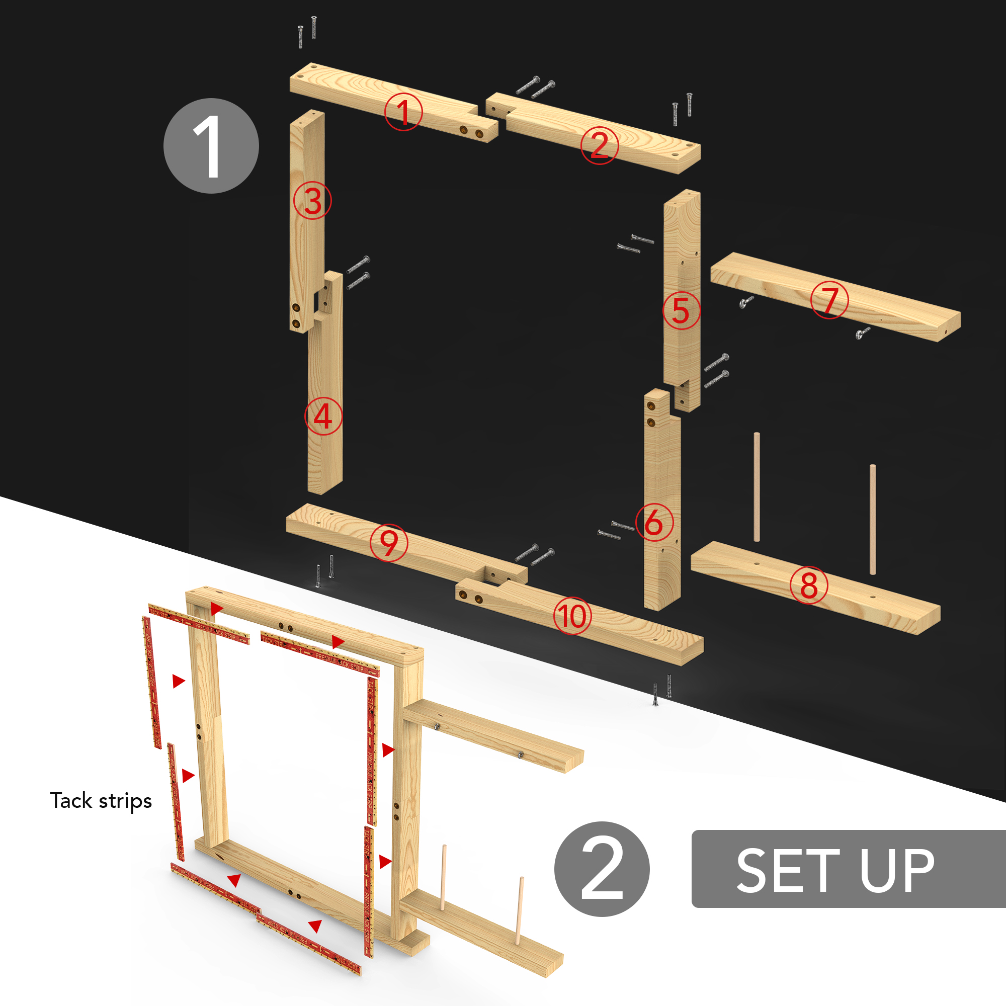 Collapsible Tufting Frame Parts List : r/Tufting
